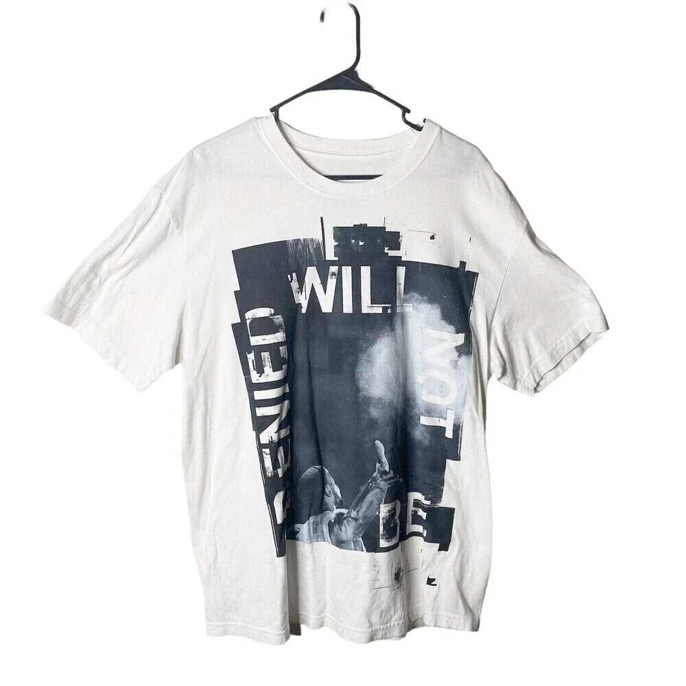 Nike T Shirt Mens XL White I Will Not Be Denied Lebron James Basketball